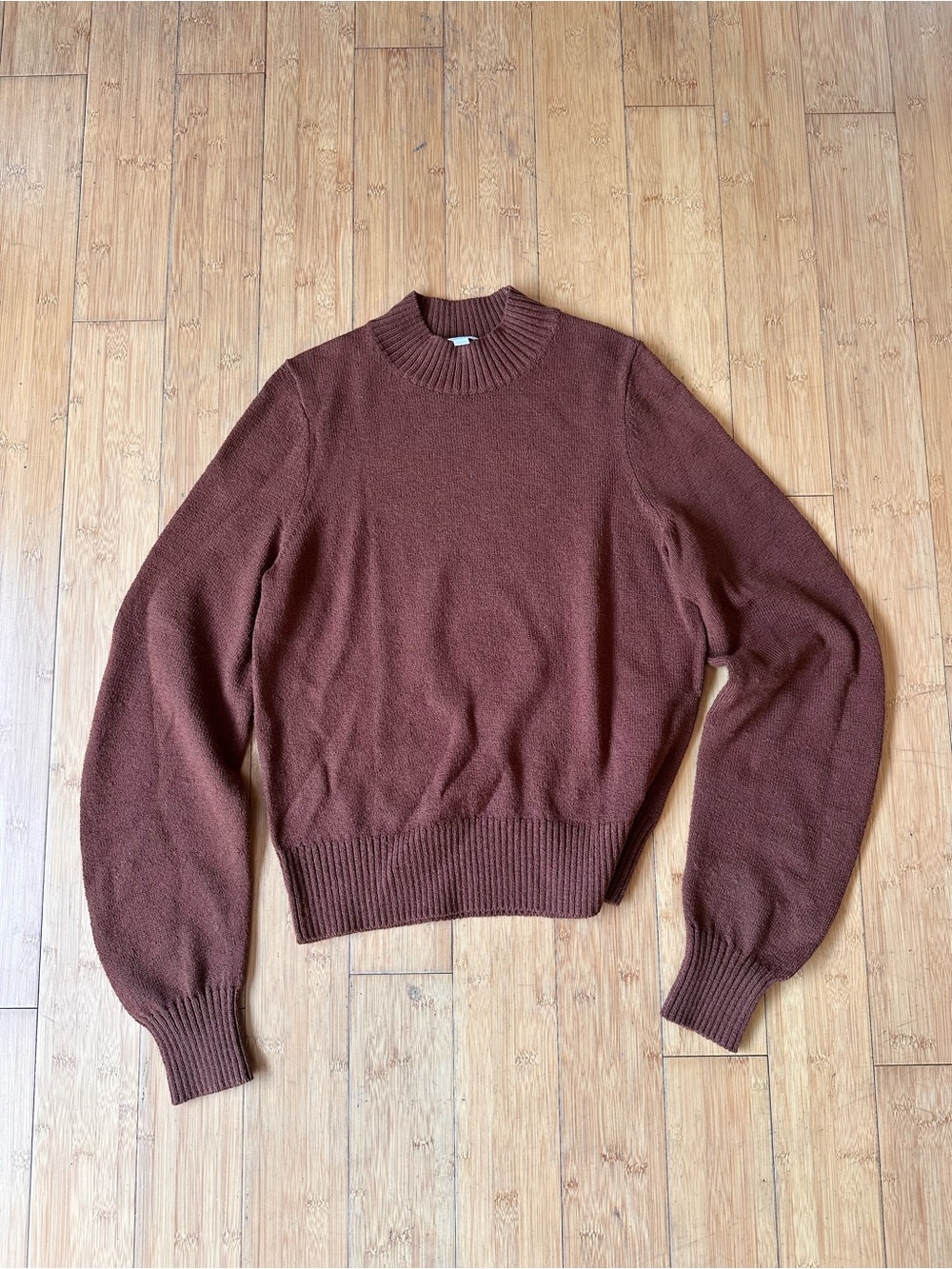COS Women's Crewneck Sweater in Chocolate Brown